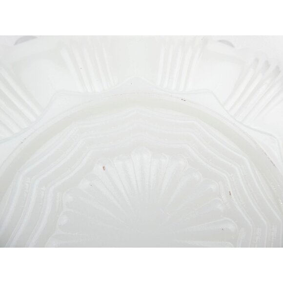 Vintage Anchor Hocking Milk Glass Deviled Egg Plate With Gold Trim - Picture 3 of 16